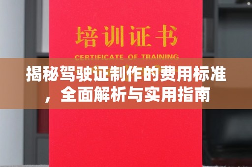 和美揭秘驾驶证制作的费用标准，全面解析与实用指南