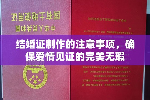 和美结婚证制作的注意事项，确保爱情见证的完美无瑕