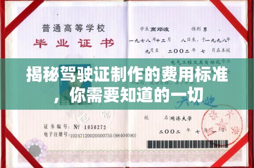 和美揭秘驾驶证制作的费用标准，你需要知道的一切