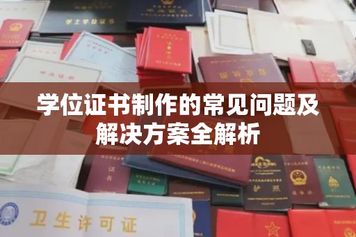 和美学位证书制作的常见问题及解决方案全解析