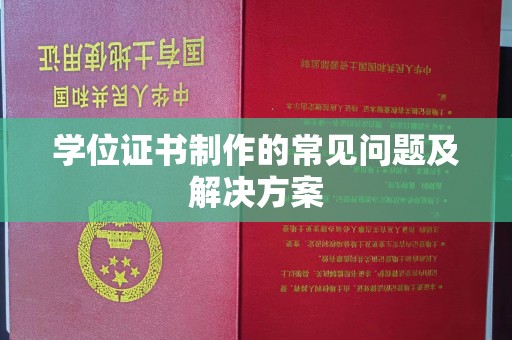 和美学位证书制作的常见问题及解决方案